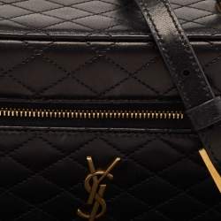 مملوكة مسبقًا Saint Laurent Black Quilted Leather Gaby Vanity Bag