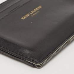 Saint Laurent Black Leather Card Case