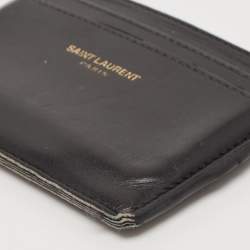 Saint Laurent Black Leather Card Case