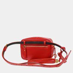 Saint Laurent Red Leather Waist Bum Bag