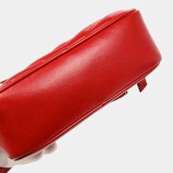 Saint Laurent Red Leather Waist Bum Bag