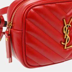 Saint Laurent Red Leather Waist Bum Bag