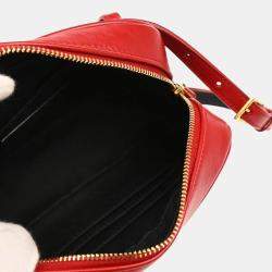 Saint Laurent Red Leather Waist Bum Bag