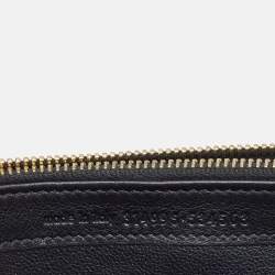 Saint Laurent Black Leather Y-Ligne Flap Continental Wallet