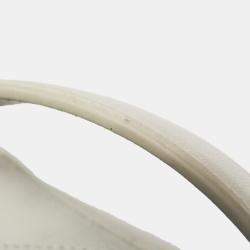 Saint Laurent Off-White Leather Shoulder Vanity Bag