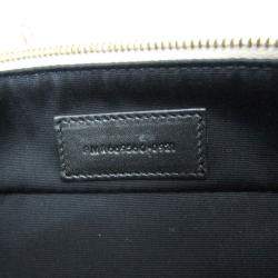 Saint Laurent Off-White Leather Shoulder Vanity Bag