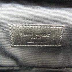 Saint Laurent Off-White Leather Shoulder Vanity Bag