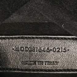 Pre Owned Saint Laurent Paris Black Croc Embossed Leather Medium Emmanuelle Bucket Bag