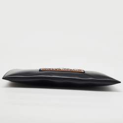 Saint Laurent Black Leather Sweet Dreams Top Zip Pouch