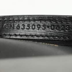 Pre Owned Saint Laurent Black Leather Cassandre Phone Holder Crossbody Bag