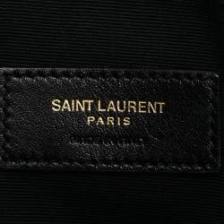 Saint Laurent Burgundy Matelasse Leather Monogram Pouch