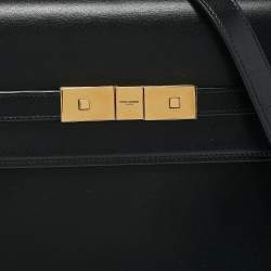 Saint Laurent Black Leather Medium Manhattan Flap Shoulder Bag
