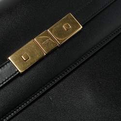 Saint Laurent Black Leather Medium Manhattan Flap Shoulder Bag