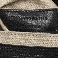 Saint Laurent Two Tone Beige Canvas Large Rive Gauche Tote