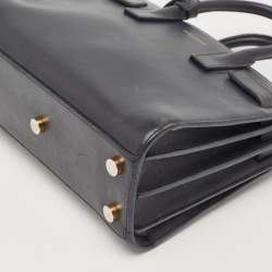 Saint Laurent Black Leather Nano Classic Sac De Jour Tote