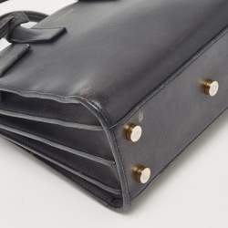 Saint Laurent Black Leather Nano Classic Sac De Jour Tote