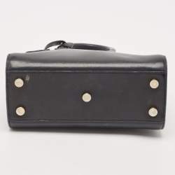 Saint Laurent Black Leather Nano Classic Sac De Jour Tote