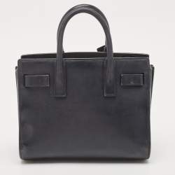 Saint Laurent Black Leather Nano Classic Sac De Jour Tote