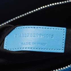 Saint Laurent Light Blue Leather Small Classic Sac De Jour Tote
