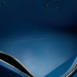 Saint Laurent Light Blue Leather Small Classic Sac De Jour Tote