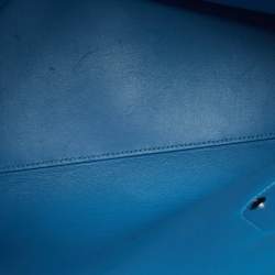 Saint Laurent Light Blue Leather Small Classic Sac De Jour Tote