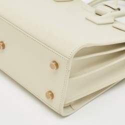 Pre Owned Saint Laurent White Leather Baby Classic Sac De Jour Tote