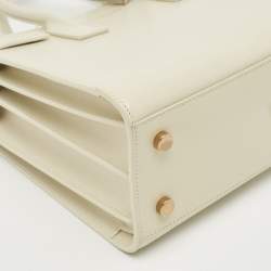 Pre Owned Saint Laurent White Leather Baby Classic Sac De Jour Tote