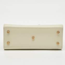 Pre Owned Saint Laurent White Leather Baby Classic Sac De Jour Tote