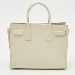 Pre Owned Saint Laurent White Leather Baby Classic Sac De Jour Tote