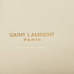 Pre Owned Saint Laurent White Leather Baby Classic Sac De Jour Tote
