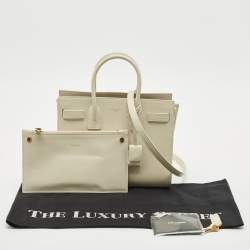 Pre Owned Saint Laurent White Leather Baby Classic Sac De Jour Tote
