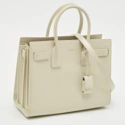 Pre Owned Saint Laurent White Leather Baby Classic Sac De Jour Tote