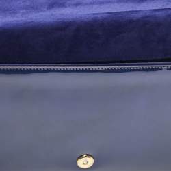 Saint Laurent Blue Patent Leather Belle De Jour Clutch