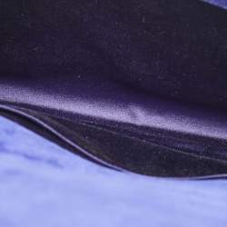 Saint Laurent Blue Patent Leather Belle De Jour Clutch