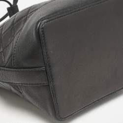 Saint Laurent Black Quilted Leather Emmanuelle Bucket Drawstring Bag