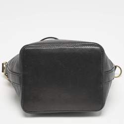Saint Laurent Black Quilted Leather Emmanuelle Bucket Drawstring Bag