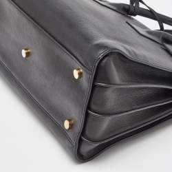 Saint Laurent Black Leather Medium Sac De Jour Tote