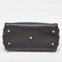 Saint Laurent Black Leather Medium Sac De Jour Tote
