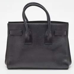 Saint Laurent Black Leather Medium Sac De Jour Tote