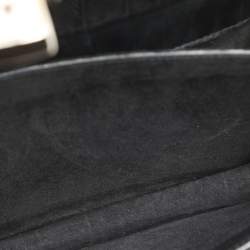 Saint Laurent Black Croc Embossed Leather High School Top Handle Bag