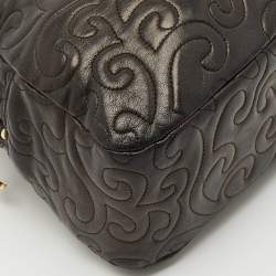 Saint Laurent Black Leather Arabesque Satchel