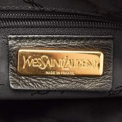 Saint Laurent Black Leather Arabesque Satchel