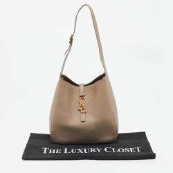 Saint Laurent Beige Leather Small LE 5 À 7 Shoulder Bag