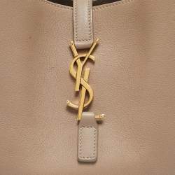 Saint Laurent Beige Leather Small LE 5 À 7 Shoulder Bag