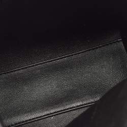 Pre Owned Saint Laurent Black Croc Embossed Leather Mini Toy Bucket Bag