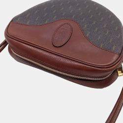 Saint Laurent Paris Brown Canvas and Leather Coeur Bag