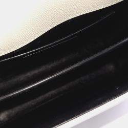 Saint Laurent Paris White Leather Cassandra top handle shoulder bag