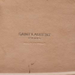 Saint Laurent Old Rose Croc Embossed Leather Baby Classic Sac De Jour Tote