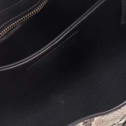 Saint Laurent Black/Beige Leather and Python Small Cabas Chyc Tote
