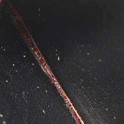 Saint Laurent Red Matelassé Leather Monogram Card Holder